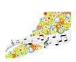 Tunes with circles. Vector art