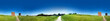 Circular panorama and ruins of the ancient European lock