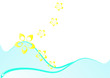 abstract sea and flowers abstract sea and flowers