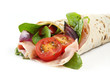 Wrap sandwich.  Ham, tomato, spinach 