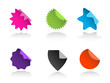 Glossy sale tag stickers with reflection