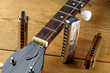 banjo et harmonicas