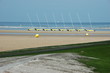 char à voile rangé