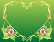 Floral holiday heart background Floral holiday heart background