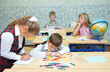 Pupils in a class. School change