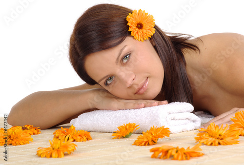 Woman and spa