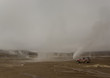 geysers sous la brume