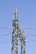 Double Steel tower Power Pylon against the sky