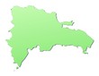 Dominican Republic map filled with light green gradient