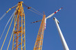 Windrad, Kran, Baustelle