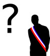 Vecteur : maire et point d'interrogation maire et point d'interrogation