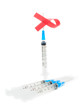 syringe and ribbon