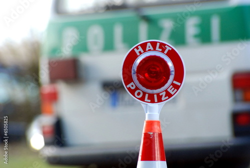 Halt Polizei Polizeikontrolle Police