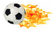 Soccer ball in flames