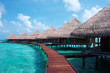 Water Villas in The Ocean. Maldives.