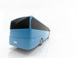 back blue bus