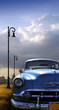 A view of Havana with vintage classic car on the front