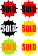 étiquettes SOLD étiquettes SOLD