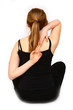 Young woman making yoga- exercises