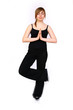 Young woman making yoga- exercises