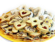 Small sweets christmas on yellow plate