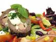 Vegetable salad with beef roll transfusion yogurt glaze Vegetable salad with beef roll transfusion yogurt glaze