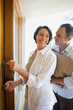 Couple arriving home