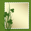 Design for St. Patrick's Day. Frame with leaf clovers.