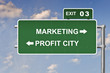 Marketing business sales sign