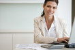 Woman using laptop