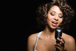 A woman singing