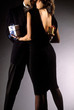 Young couple exchanging presents during a dance 02