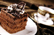 Cake with cup of coffee