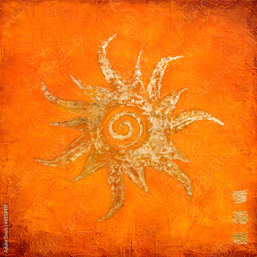 gemalte Sonne