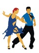 Man and woman dancing mambo