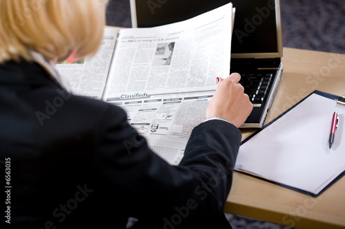 Photo: business woman reading business woman reading