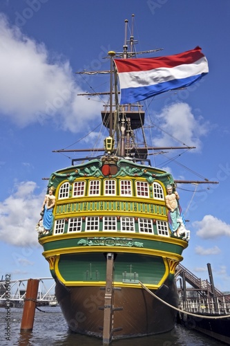 VOC ship in Amsterdam the Netherlands 
