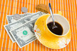 Three dollars and 50 cent pay for coffee and cookies