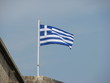 Greek flag in the wind