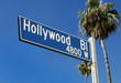 Hollywood Blvd Street Sign with Palms Hollywood Blvd Street Sign with Palms