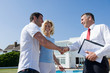 Couple and estate agent