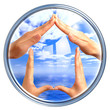 Button with home symbol Button with home symbol
