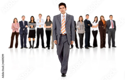 business man and team