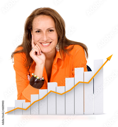 Photo: business woman - success business woman - success