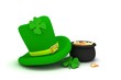 St. Patrick's Day leprechaun hat with four-leaf clover St. Patrick's Day leprechaun hat with four-leaf clover