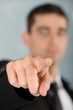businessman pointing at