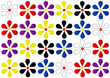 Korean abstract flower pattern
