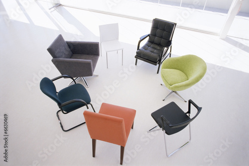Chairs arranged in a circle