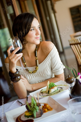 Woman In Restaurant