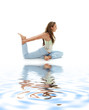 eka pada rajakapotasana one-legged king pigeon on white sand #2